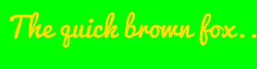 Image with Font Color FFDE00 and Background Color 00FF00